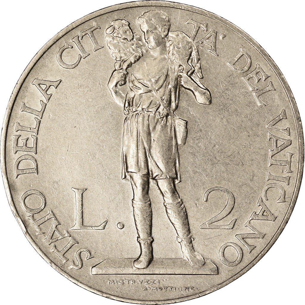 Moneta, CITTÀ DEL VATICANO, Pius XI, 2 Lire, 1933-1934, Roma, SPL, Nichel