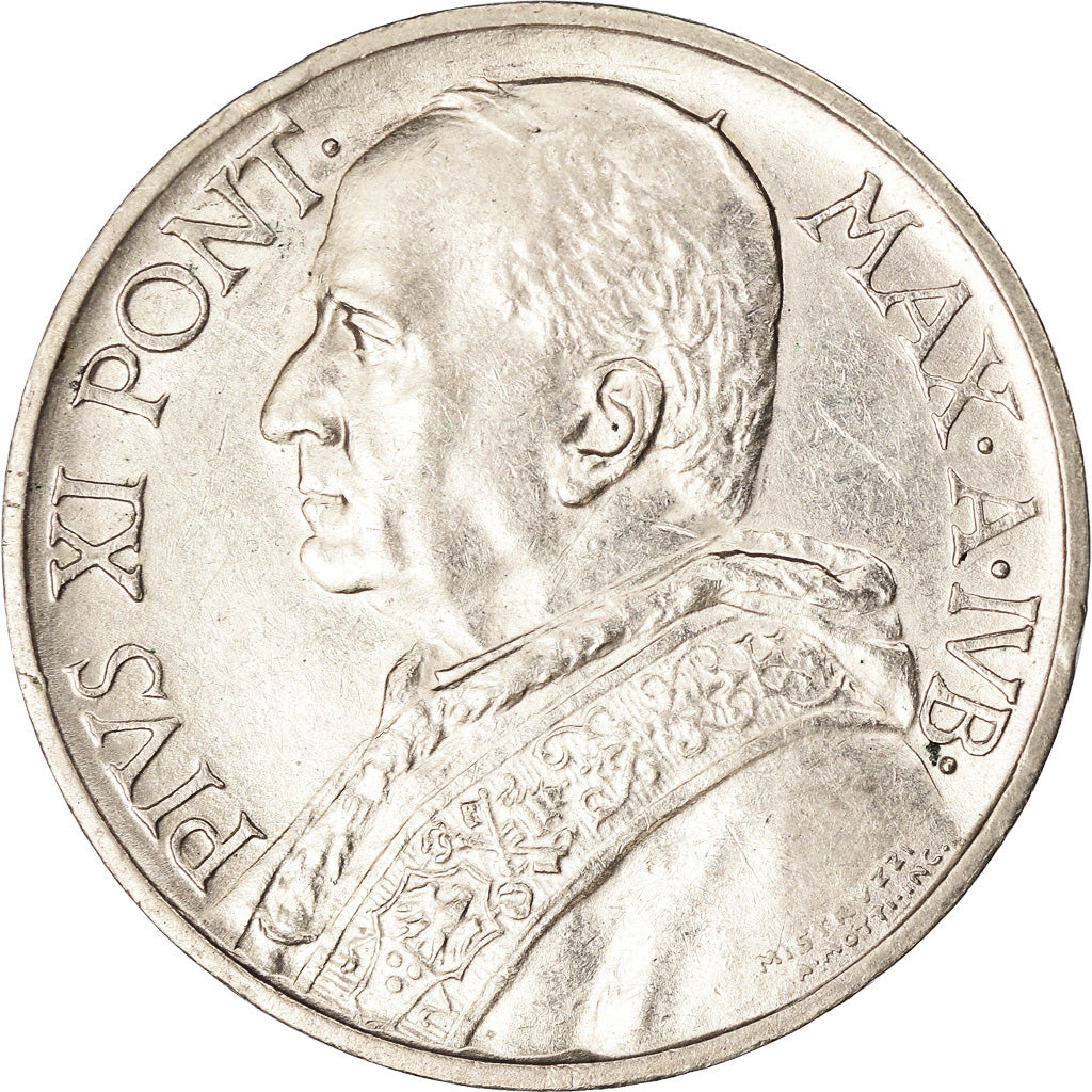 Monnaie, Cité du Vatican, Pius XI, 5 Lire, 1933-1934, Roma, SUP+, Argent, KM:17