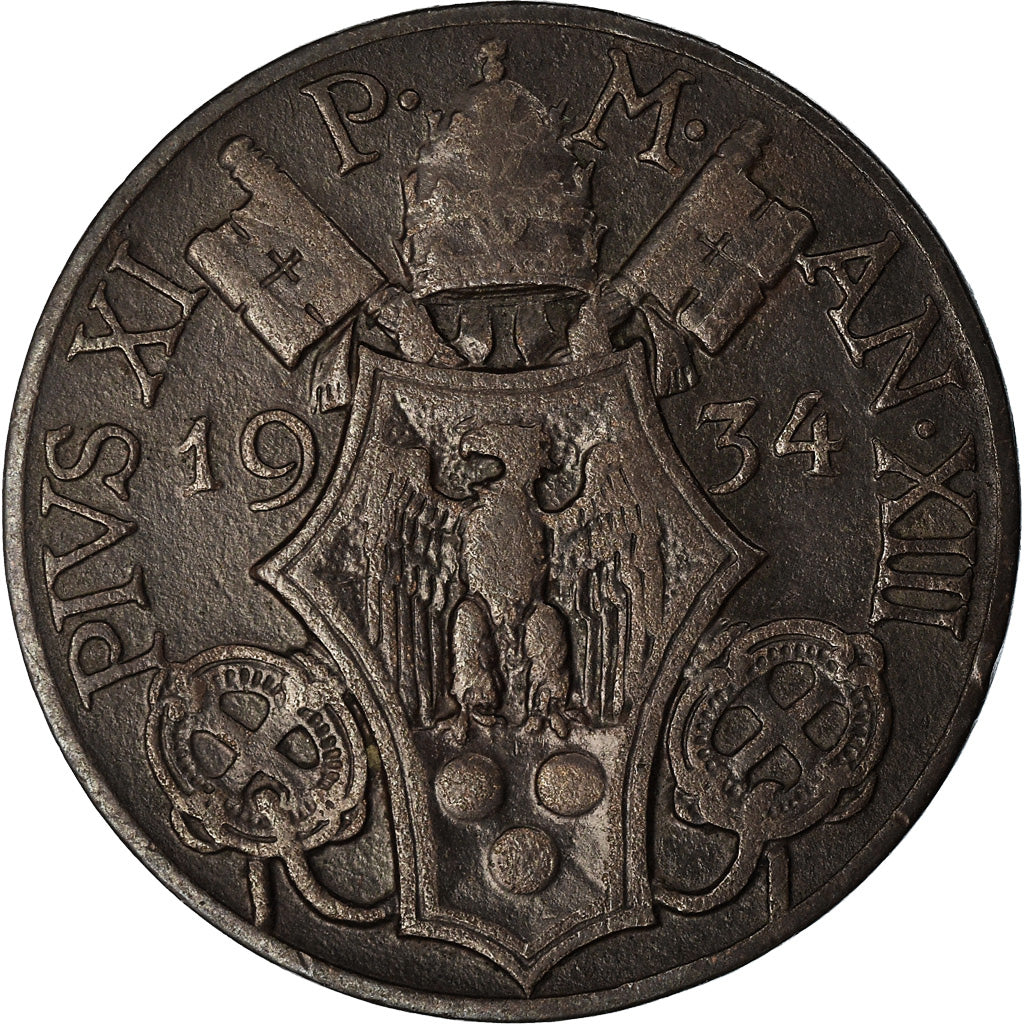 Monnaie, Cité du Vatican, Pius XI, 5 Centesimi, 1934, Roma, TTB+, Bronze, KM:1