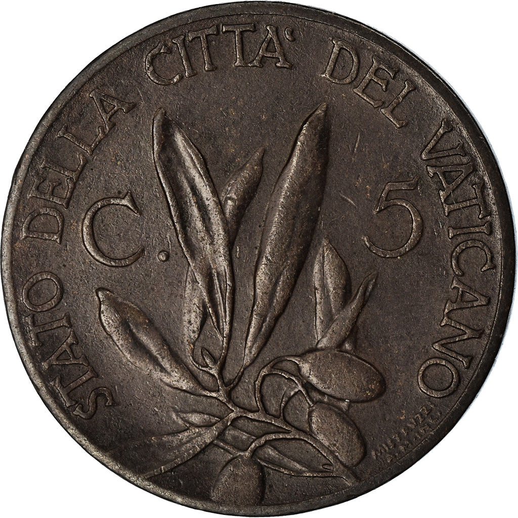 Monnaie, Cité du Vatican, Pius XI, 5 Centesimi, 1934, Roma, TTB+, Bronze, KM:1