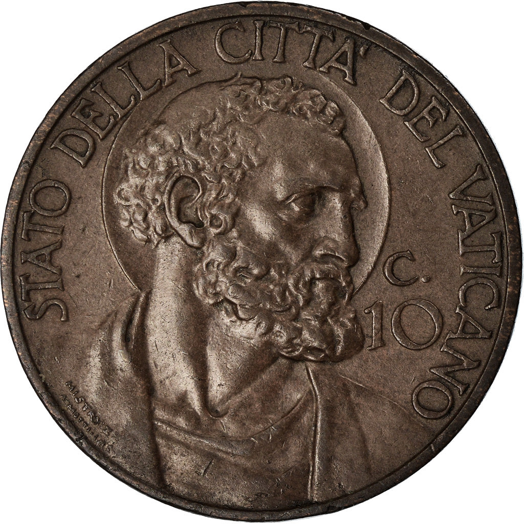 Monnaie, Cité du Vatican, Pius XI, 10 Centesimi, 1934, Roma, TTB+, Bronze, KM:2