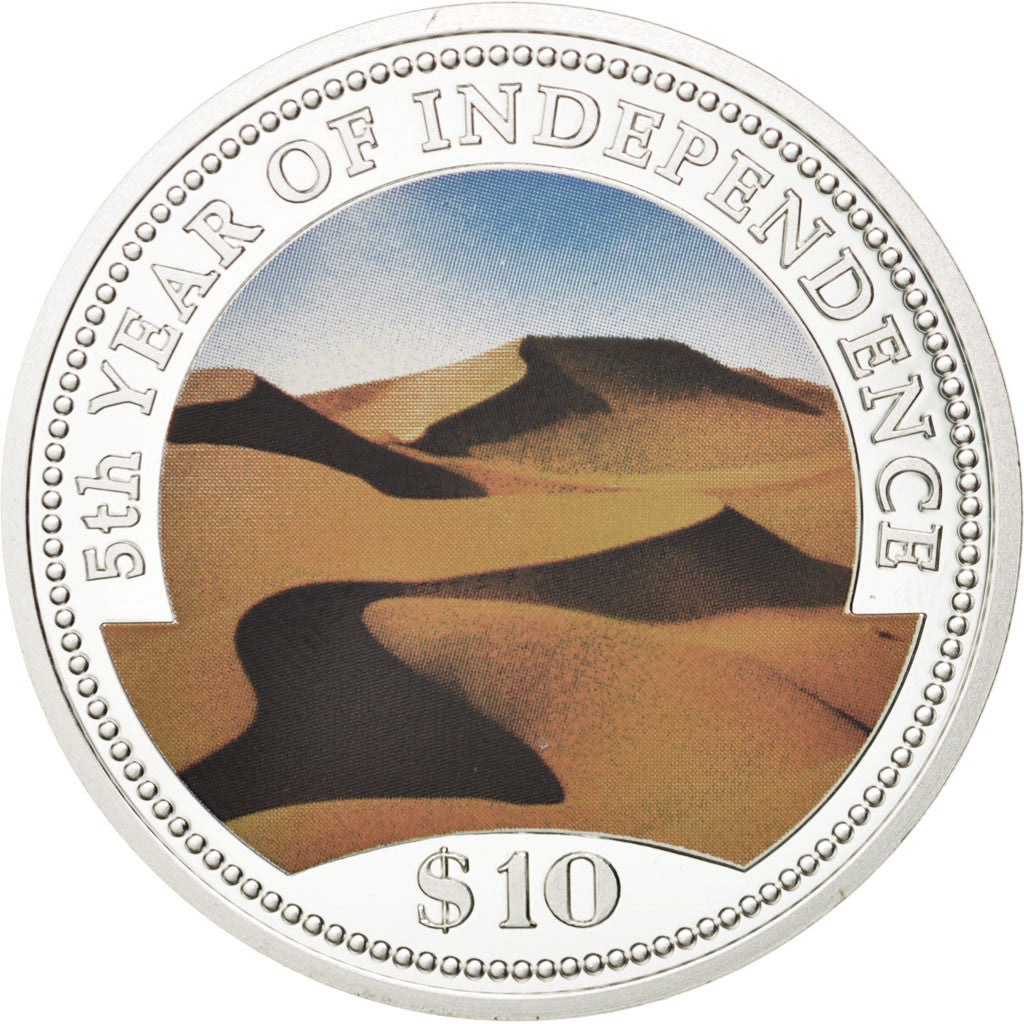 Coin, Namibia, 10 Dollars, 1995, MS(63), Silver, KM:8