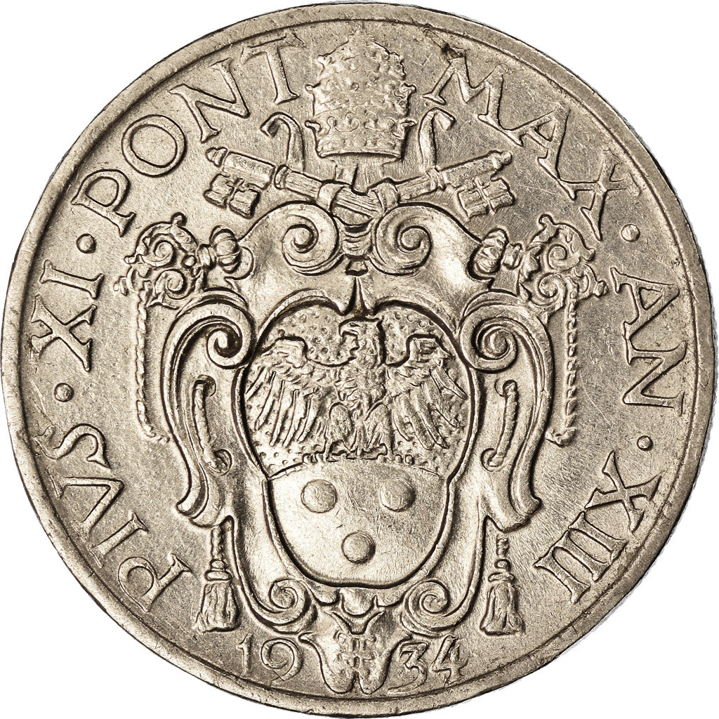 Moneta, CITTÀ DEL VATICANO, Pius XI, 20 Centesimi, 1934, Roma, SPL, Nichel