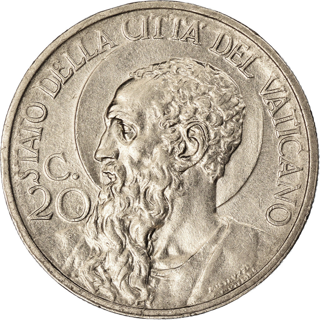 Moneta, CITTÀ DEL VATICANO, Pius XI, 20 Centesimi, 1934, Roma, SPL, Nichel