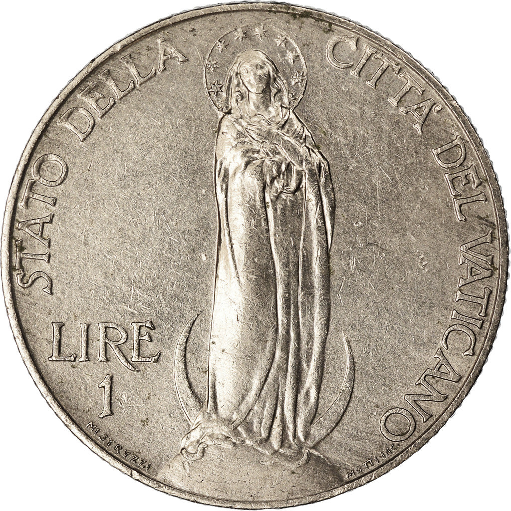 Coin, VATICAN CITY, Pius XI, Lira, 1934, Roma, MS(63), Nickel, KM:5