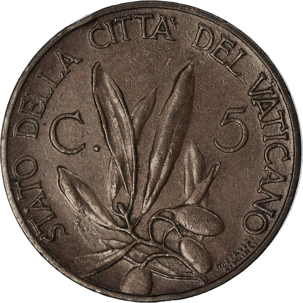 Monnaie, Cité du Vatican, Pius XI, 5 Centesimi, 1935, Roma, SUP+, Bronze, KM:1