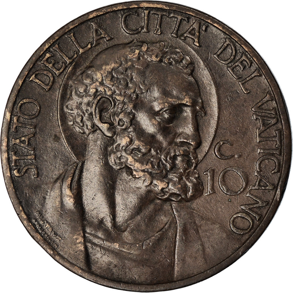 Moneta, CITTÀ DEL VATICANO, Pius XI, 10 Centesimi, 1935, Roma, SPL-, Bronzo