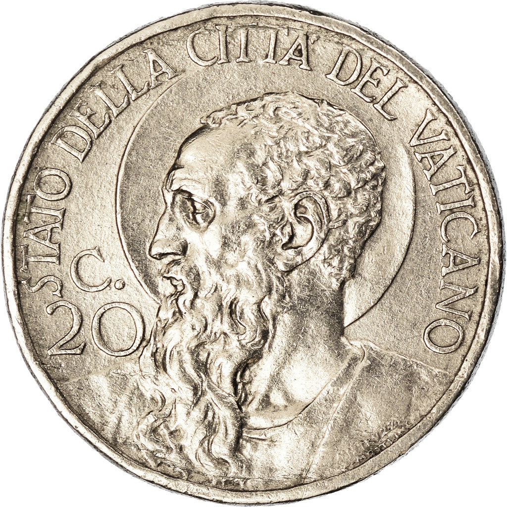 Moneta, CITTÀ DEL VATICANO, Pius XI, 20 Centesimi, 1935, Roma, SPL, Nichel