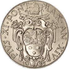 Münze, Vatikanstadt, Pius XI, 50 Centesimi, 1935, Roma, VZ, Nickel, KM:4