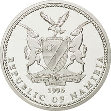 NAMIBIA, 10 Dollars, 1995, KM #10, MS(63), Silver, 25.10