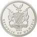 NAMIBIA, 10 Dollars, 1995, KM #10, MS(63), Silver, 25.10