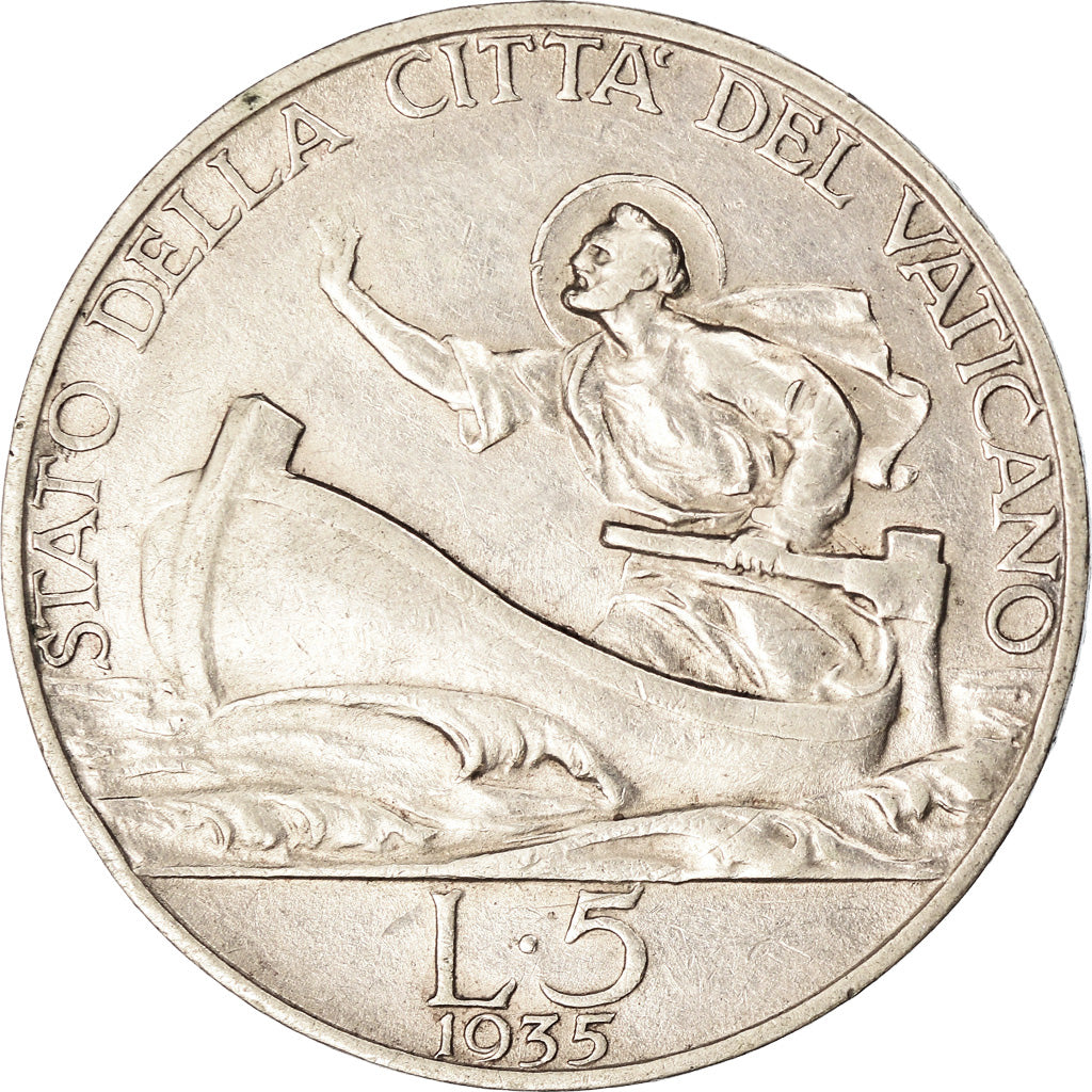 Monnaie, Cité du Vatican, Pius XI, 5 Lire, 1935, Roma, SUP, Argent, KM:7