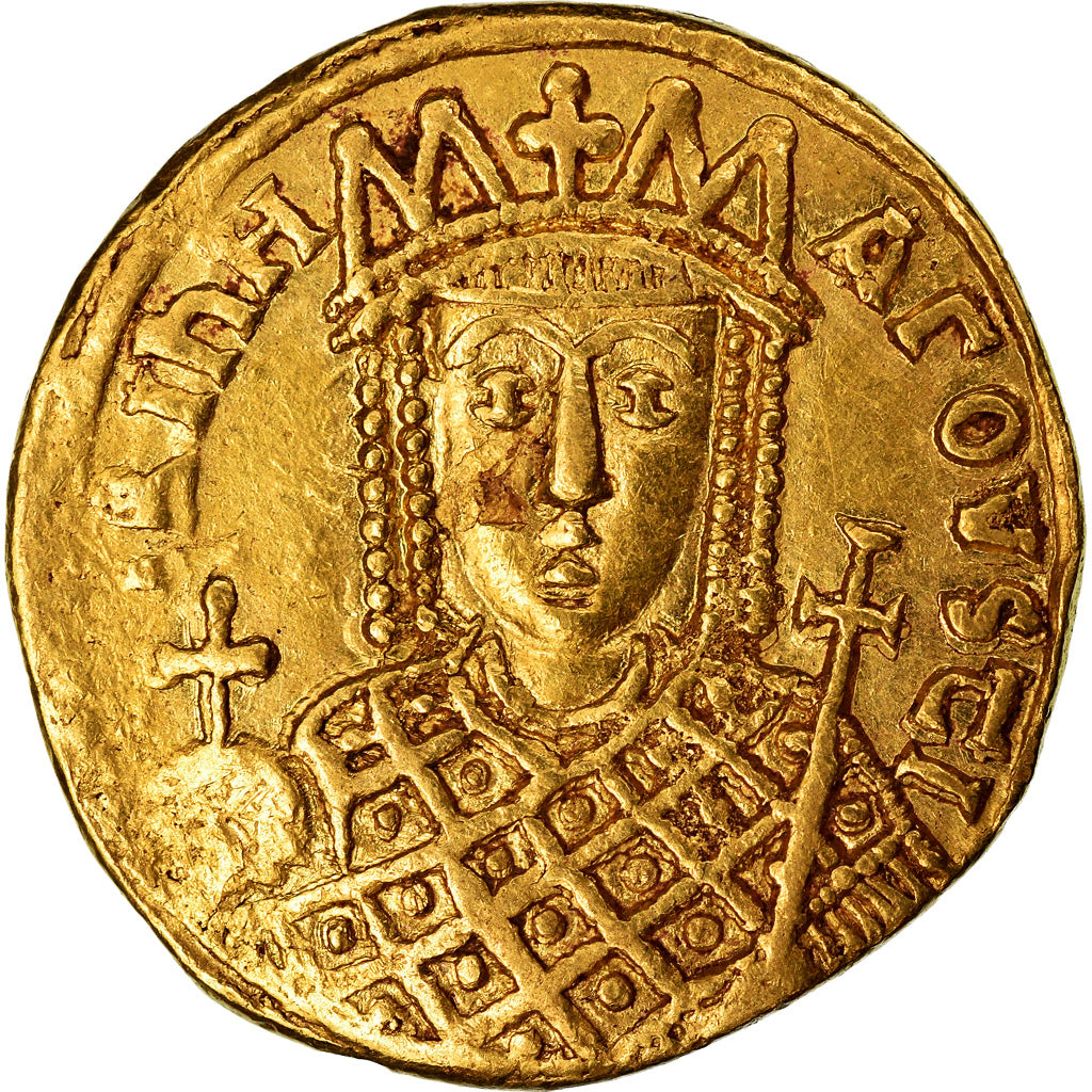 Moneda, Constantine VI and Irene, Solidus, 792-797, Constantinople, Rare, MBC+