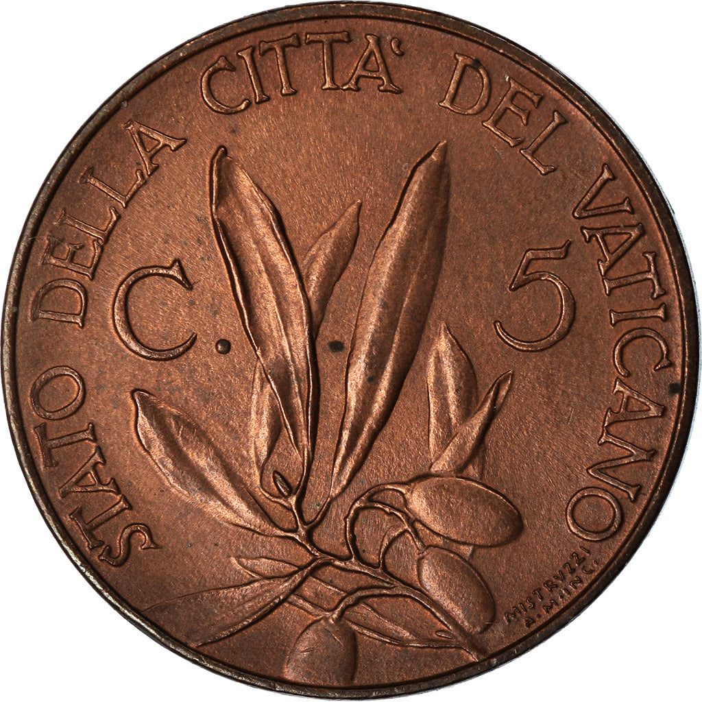 Monnaie, Cité du Vatican, Pius XI, 5 Centesimi, 1936, Roma, SUP+, Bronze, KM:1
