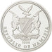 NAMIBIA, 10 Dollars, 1996, KM #11, MS(63), Silver, 25.02