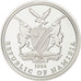 NAMIBIA, 10 Dollars, 1996, KM #11, MS(63), Silver, 25.02
