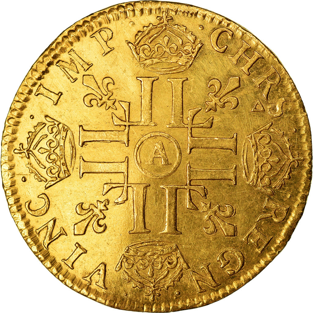 Monnaie, France, Louis XIV, Louis d'or à la mèche longue, Louis d'Or, 1649