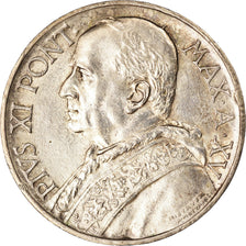 Coin, VATICAN CITY, Pius XI, 5 Lire, 1936, AU(55-58), Silver, KM:7