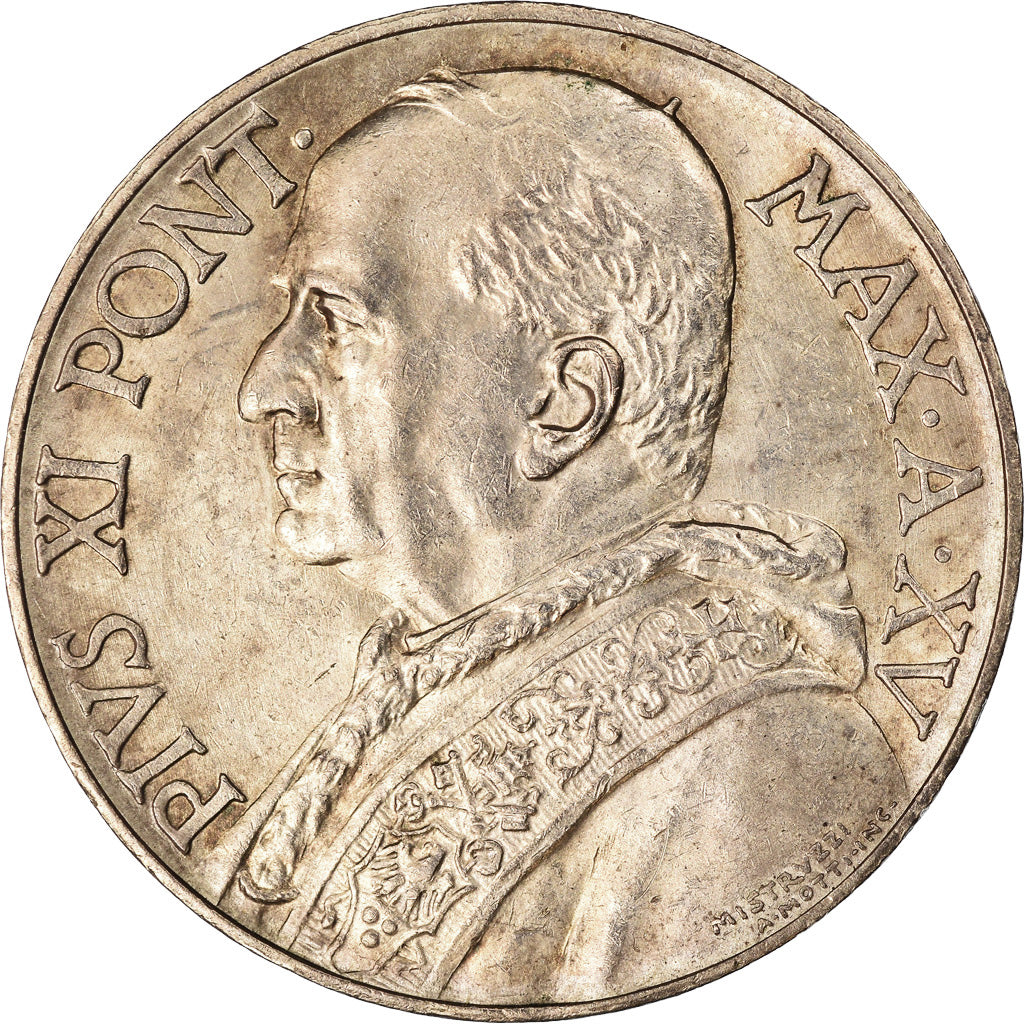 Moneta, CITTÀ DEL VATICANO, Pius XI, 10 Lire, 1936, SPL, Argento, KM:8