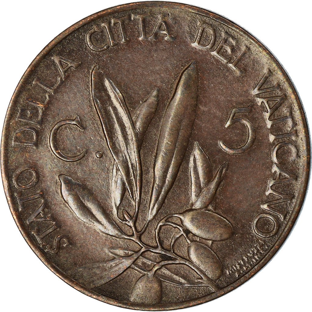 Monnaie, Cité du Vatican, Pius XI, 5 Centesimi, 1937, Roma, SUP, Bronze, KM:1