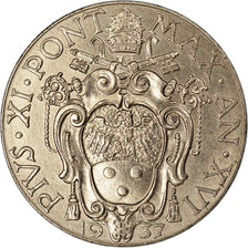 Monnaie, Cité du Vatican, Pius XI, 2 Lire, 1937, Roma, SUP+, Nickel, KM:6