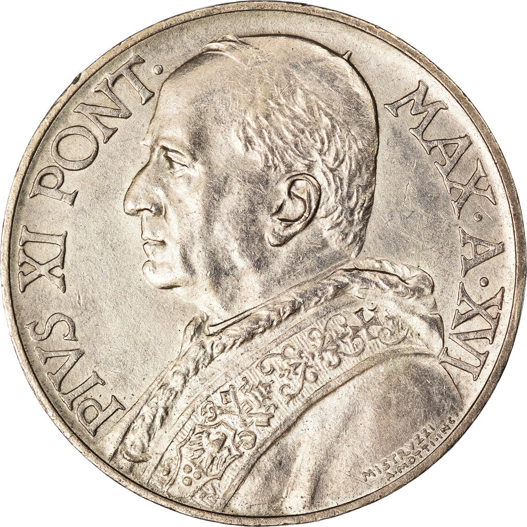 Monnaie, Cité du Vatican, Pius XI, 10 Lire, 1937, Roma, SUP+, Argent, KM:8