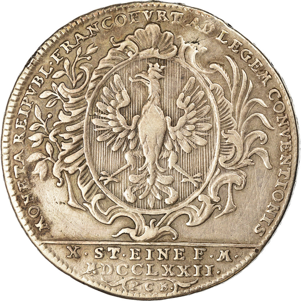 Moneta, Stati tedeschi, FRANKFURT AM MAIN, Thaler, 1772, Frankfurt, MB, Argento