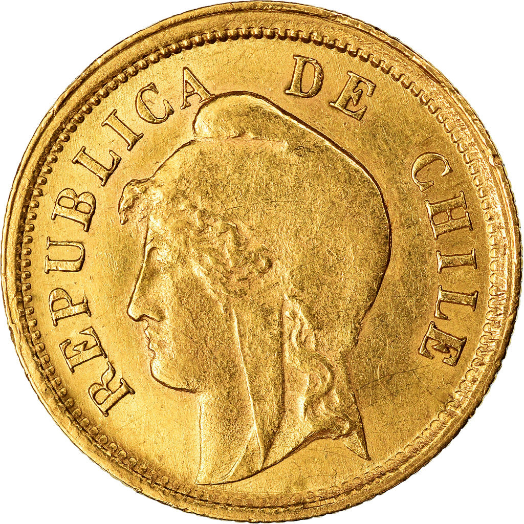 Moneda, Chile, 10 Pesos, 1895, EBC, Oro, KM:154