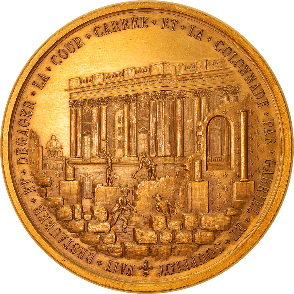 França, Medal, Le Louvre, Le Marquis de Marigny, História, 1974, Coppin