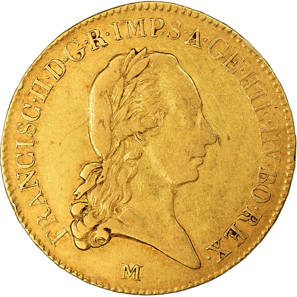 Monnaie, États italiens, MILAN, Franz II, Sovrano, 1800, Milan, TB, Or, KM:241