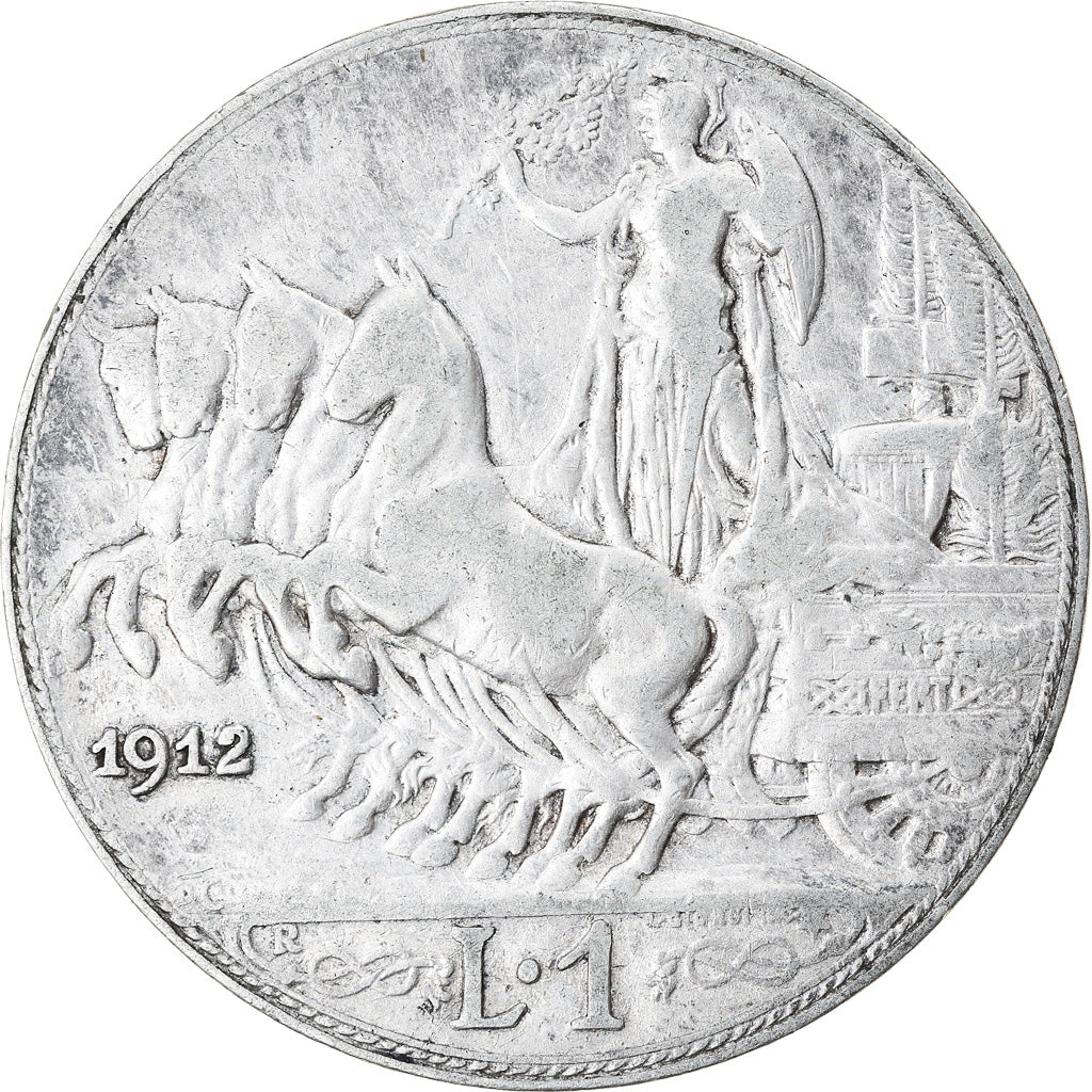 Monnaie, Italie, Vittorio Emanuele III, Lira, 1912, Rome, TB, Argent, KM:45