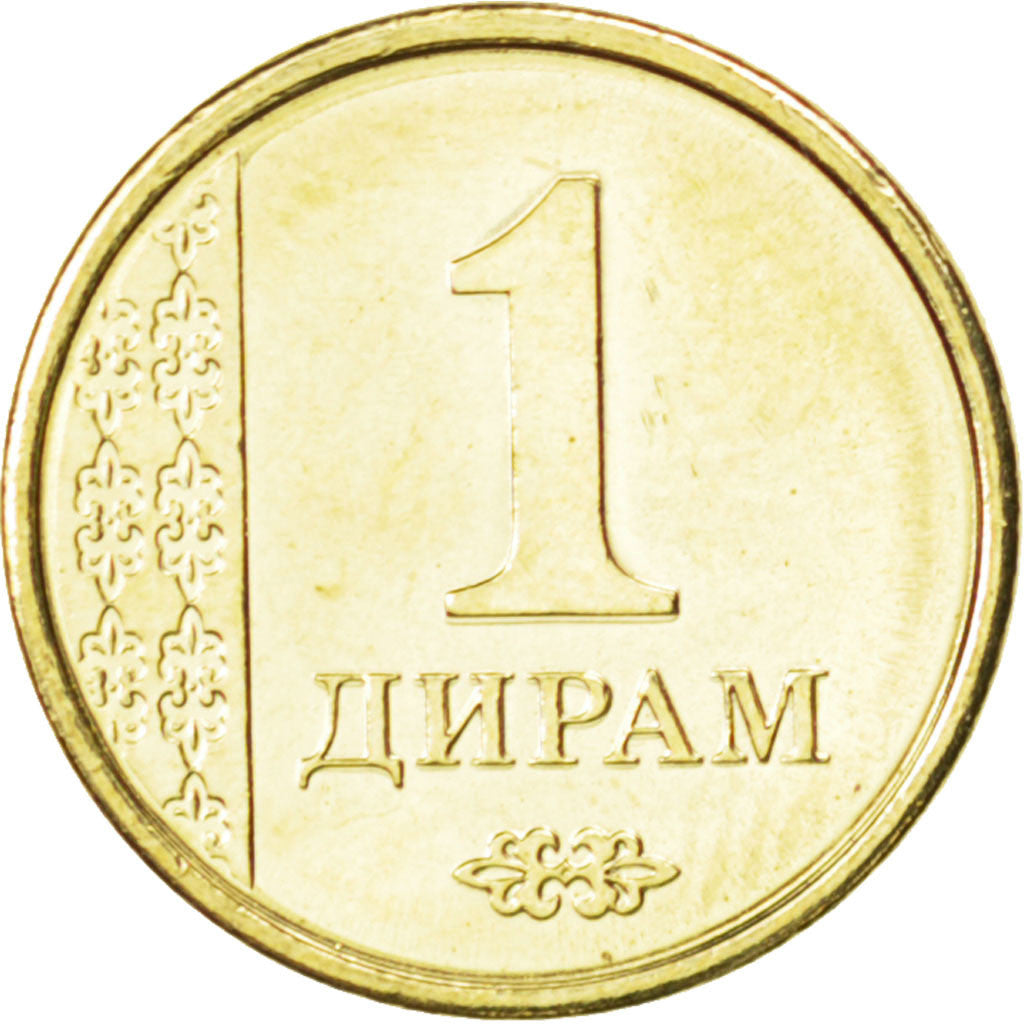 Tajikistan, 1 Dram, 2011, KM #New, MS(63), Brass, 1.30