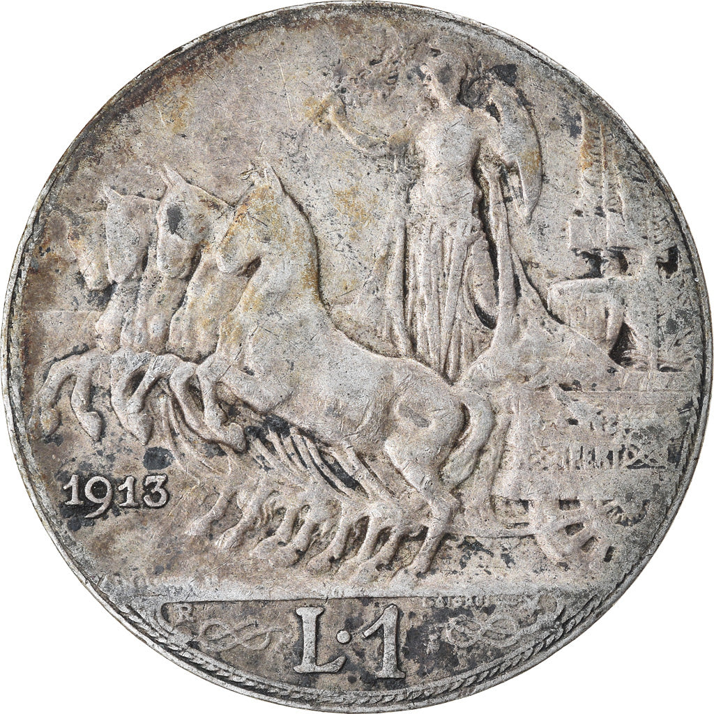 Monnaie, Italie, Vittorio Emanuele III, Lira, 1913, Rome, TB+, Argent, KM:45