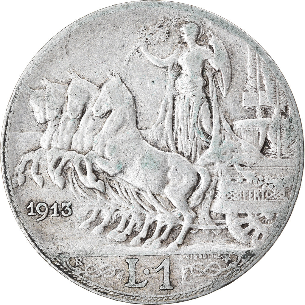 Monnaie, Italie, Vittorio Emanuele III, Lira, 1913, Rome, TB+, Argent, KM:45
