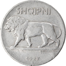 Coin, Albania, 1/4 Leku, 1927, Rome, VF(30-35), Nickel, KM:3