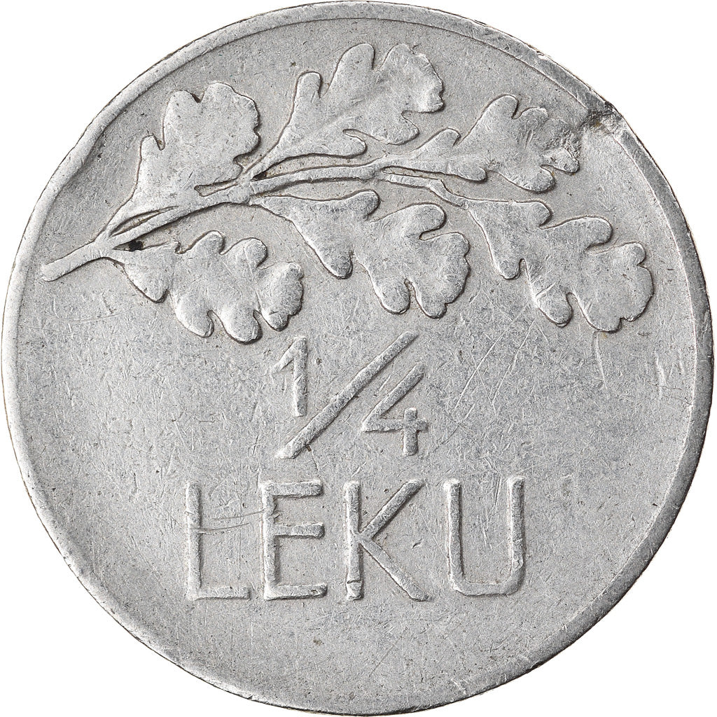 Coin, Albania, 1/4 Leku, 1927, Rome, VF(30-35), Nickel, KM:3