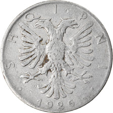 Moeda, Albânia, 1/2 Lek, 1926, Rome, VF(30-35), Níquel, KM:4