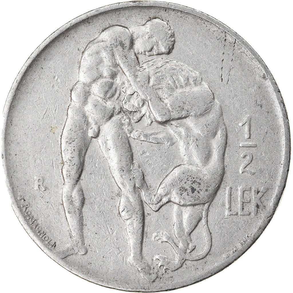 Moeda, Albânia, 1/2 Lek, 1926, Rome, VF(30-35), Níquel, KM:4