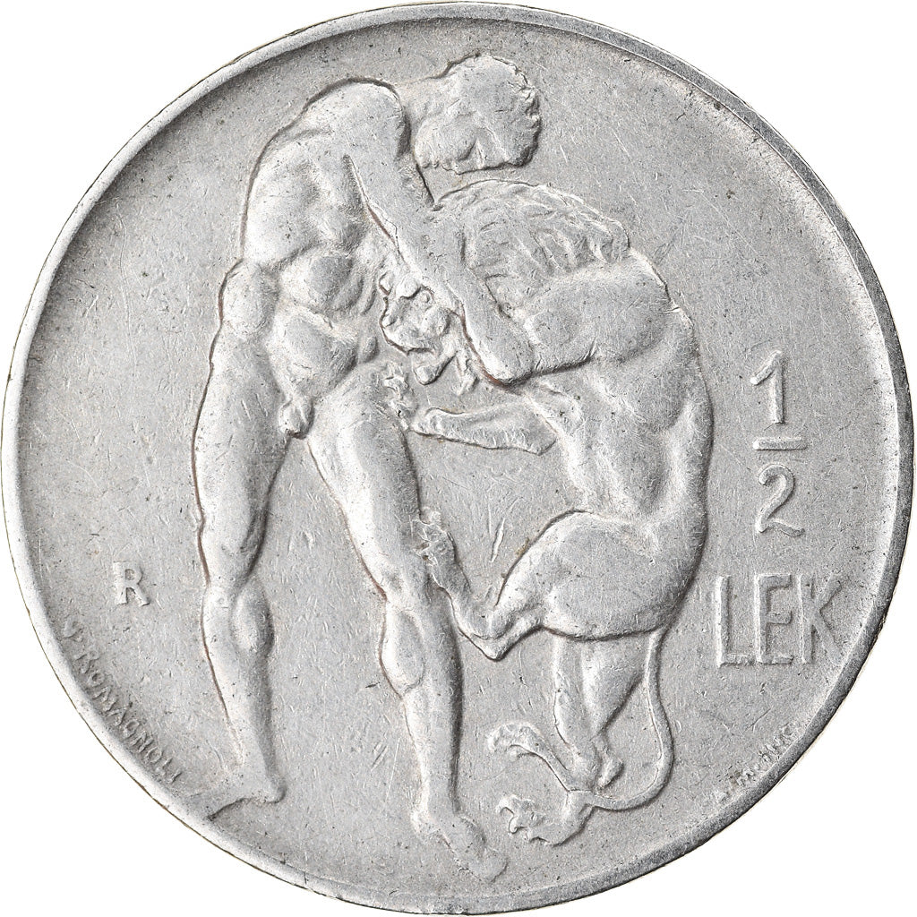Monnaie, Albania, 1/2 Lek, 1926, Rome, TTB, Nickel, KM:4