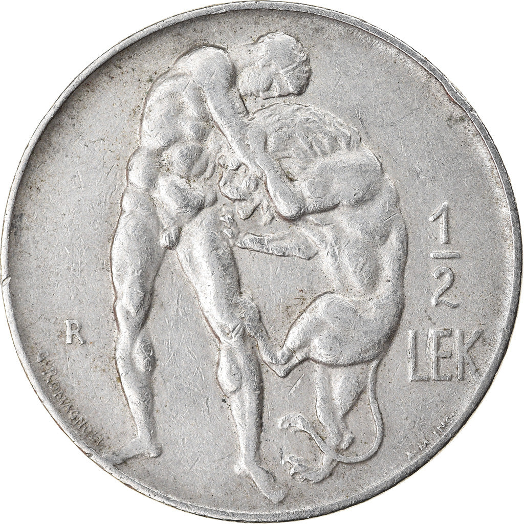 Moneta, Albania, 1/2 Lek, 1926, Rome, BB, Nichel, KM:4