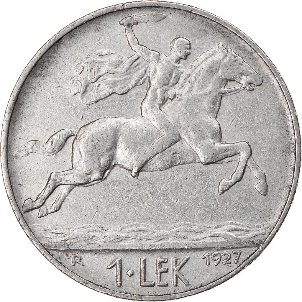 Moneta, Albania, Lek, 1927, Rome, BB, Nichel, KM:5