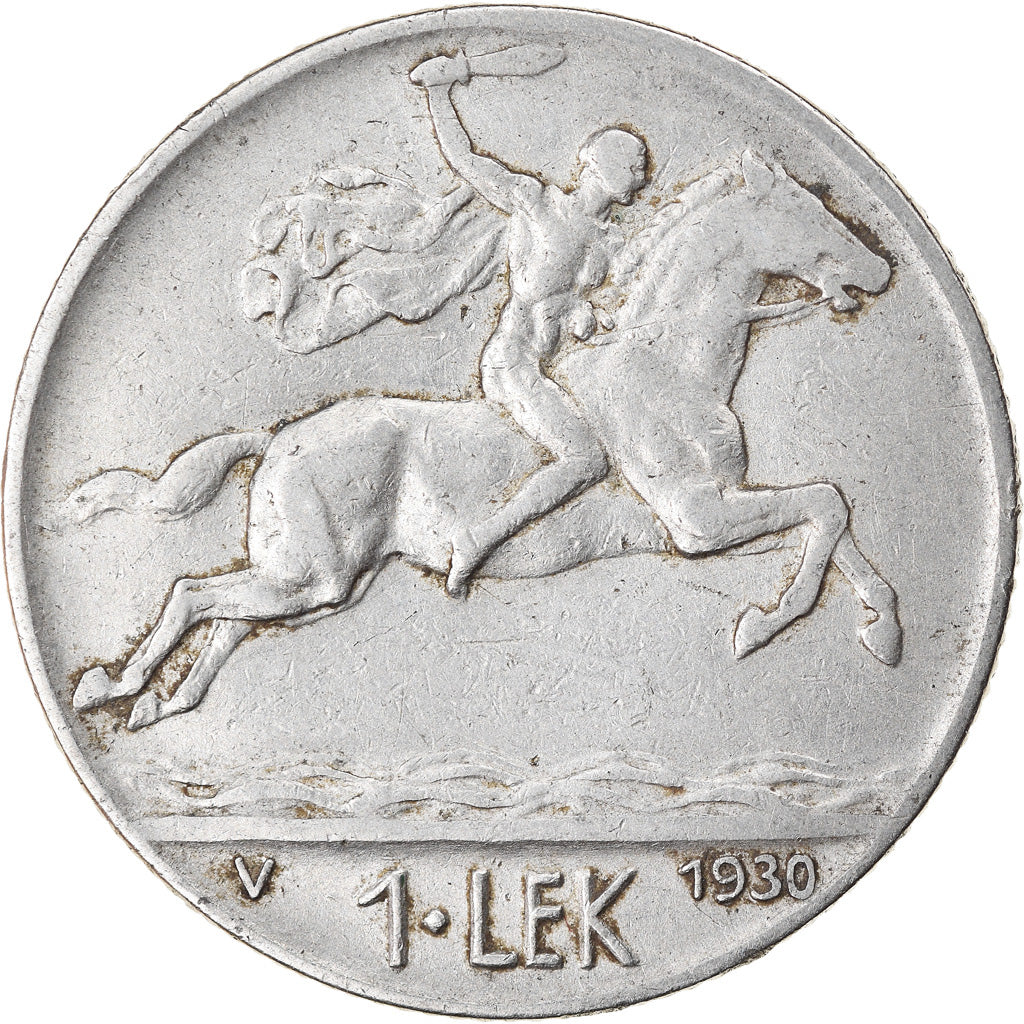 Moneta, Albania, Lek, 1930, Rome, EF(40-45), Nikiel, KM:5
