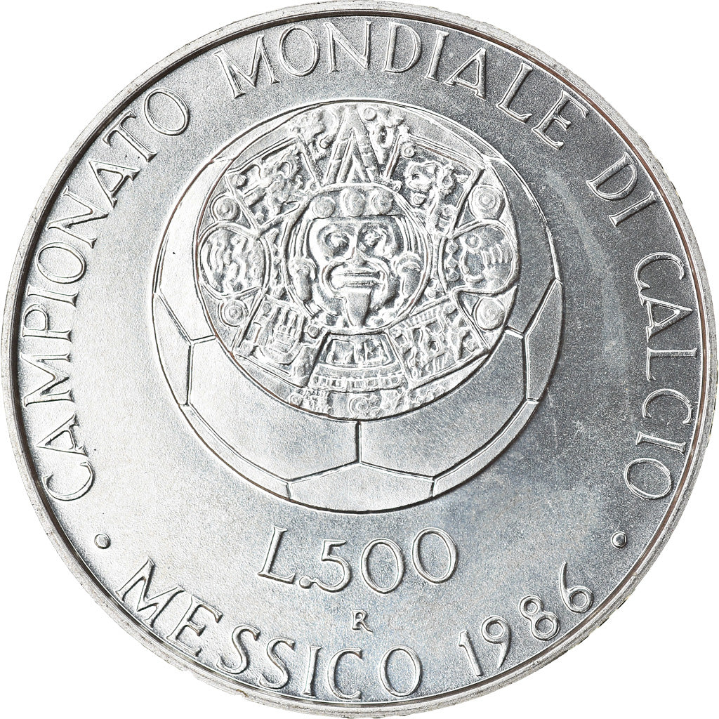 Coin, Italy, 500 Lire, 1986, Rome, MS(63), Silver, KM:119