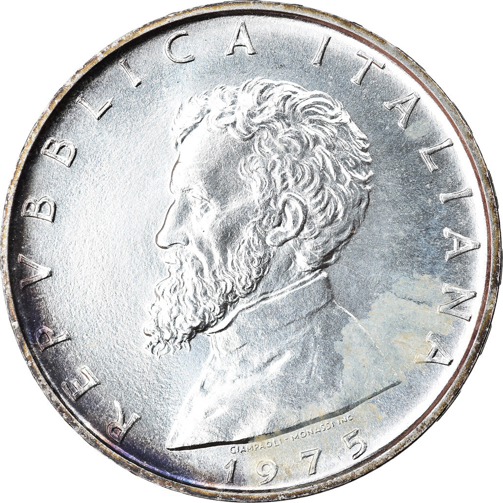 Münze, Italien, 500 Lire, 1975, Rome, UNZ, Silber, KM:104
