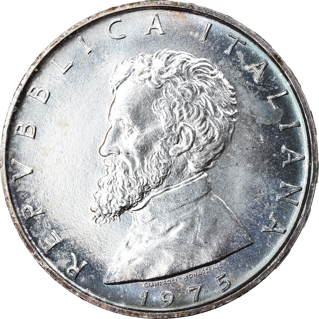 Moneta, Italia, 500 Lire, 1975, Rome, SPL, Argento, KM:104