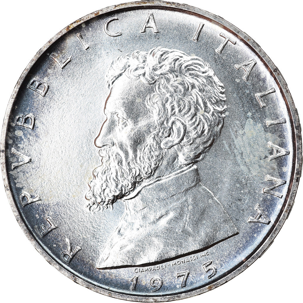 Münze, Italien, 500 Lire, 1975, Rome, UNZ, Silber, KM:104