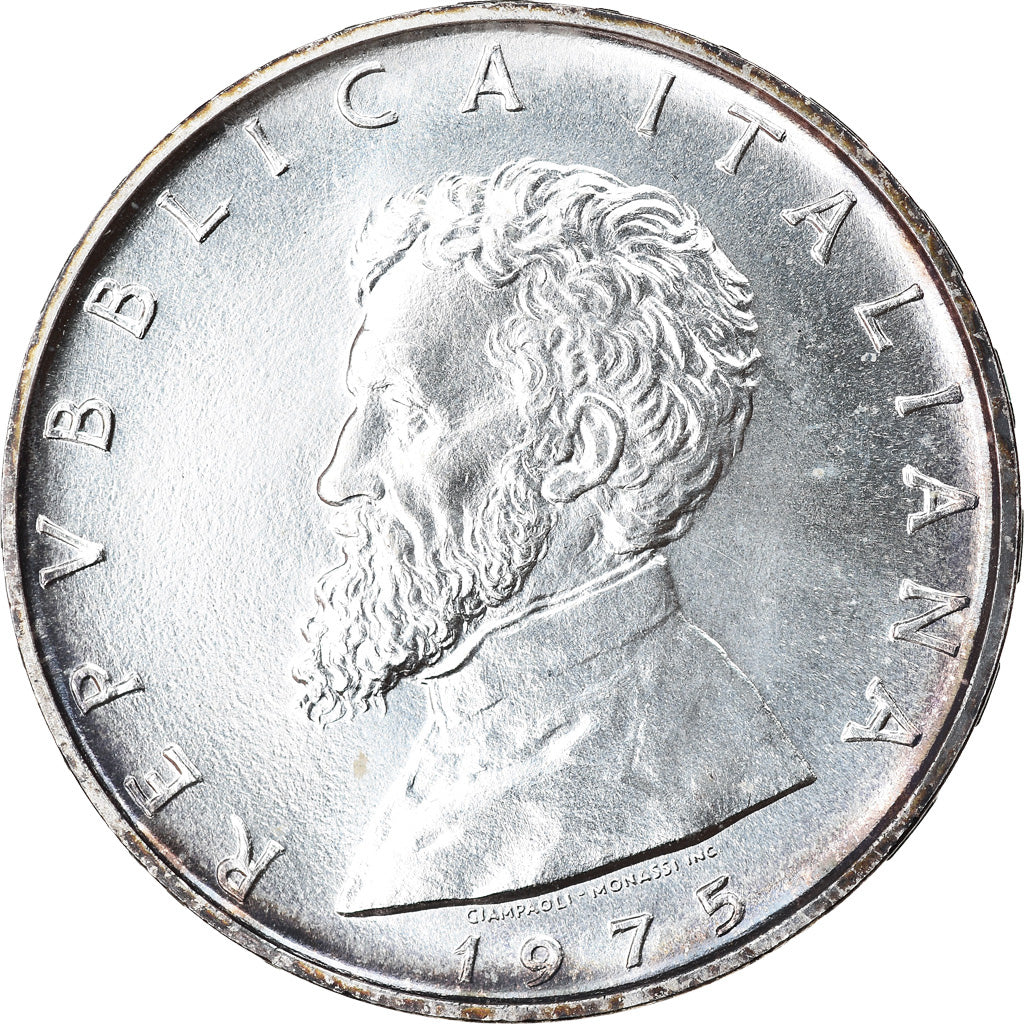 Münze, Italien, 500 Lire, 1975, Rome, UNZ, Silber, KM:104