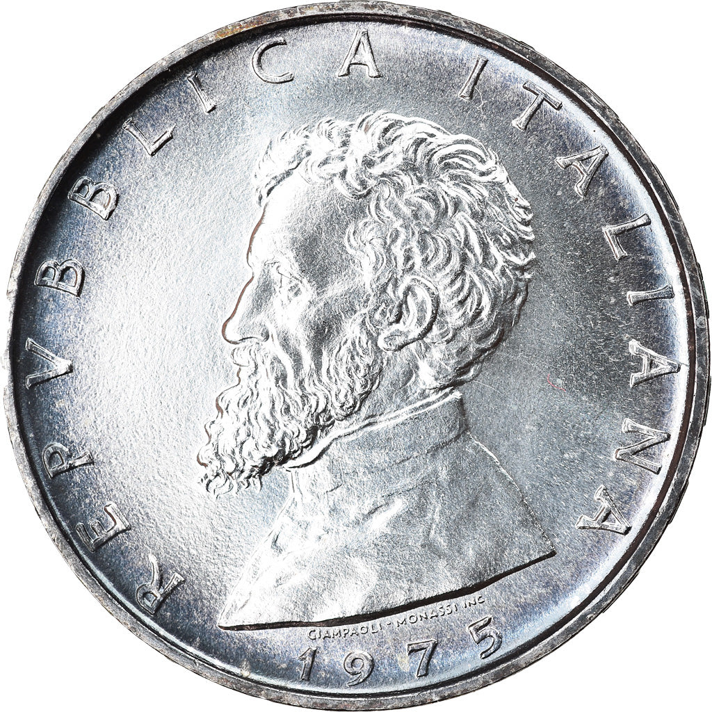 Moneta, Italia, 500 Lire, 1975, Rome, SPL, Argento, KM:104