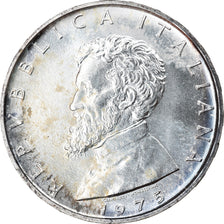 Moneda, Italia, 500 Lire, 1975, Rome, SC, Plata, KM:104