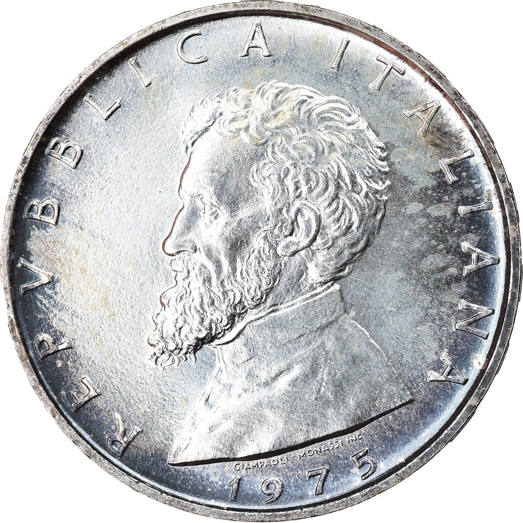 Münze, Italien, 500 Lire, 1975, Rome, UNZ, Silber, KM:104